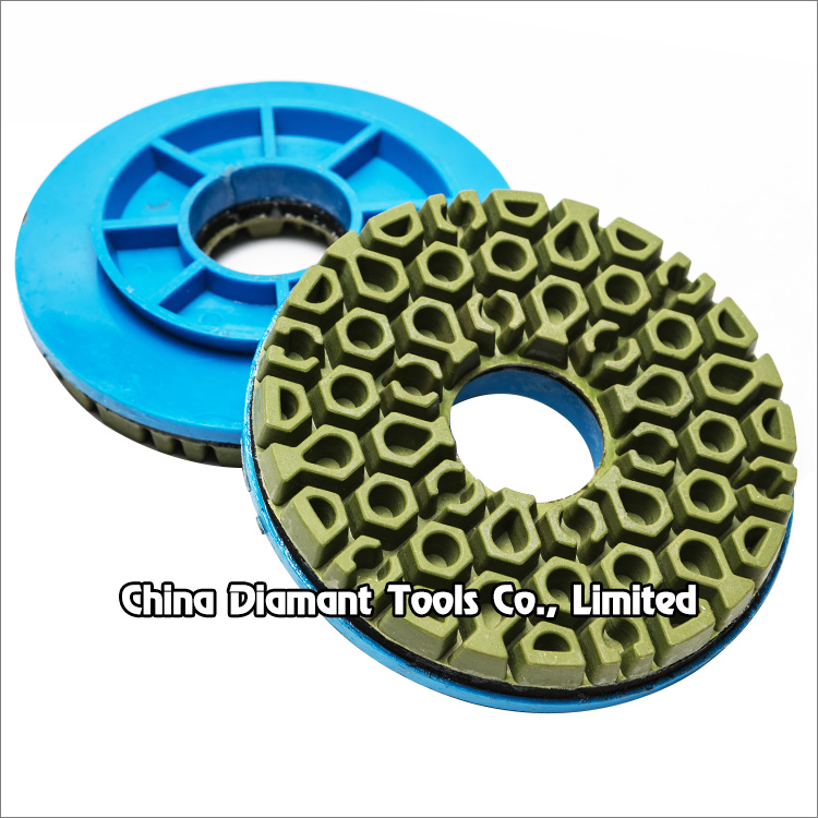 Edge polishing diamond pads chamfering wheel for stone - honeycomb shape