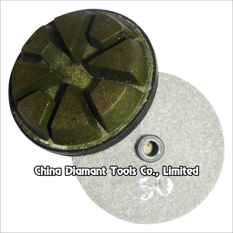 60mm diamond floor polishing pads - cake shape resin bond dry or wet use