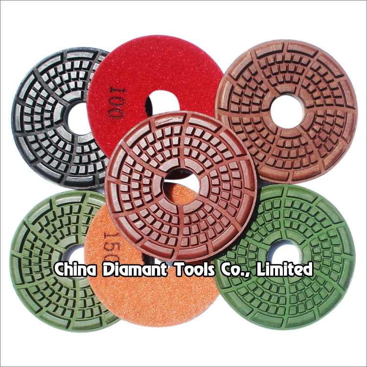 3.5 inch floor polishing diamond pads - resin bond wet or dry use