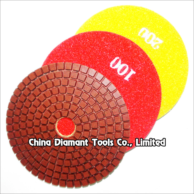 Diamond polishing pads for stone granite marble - metal & resin bond