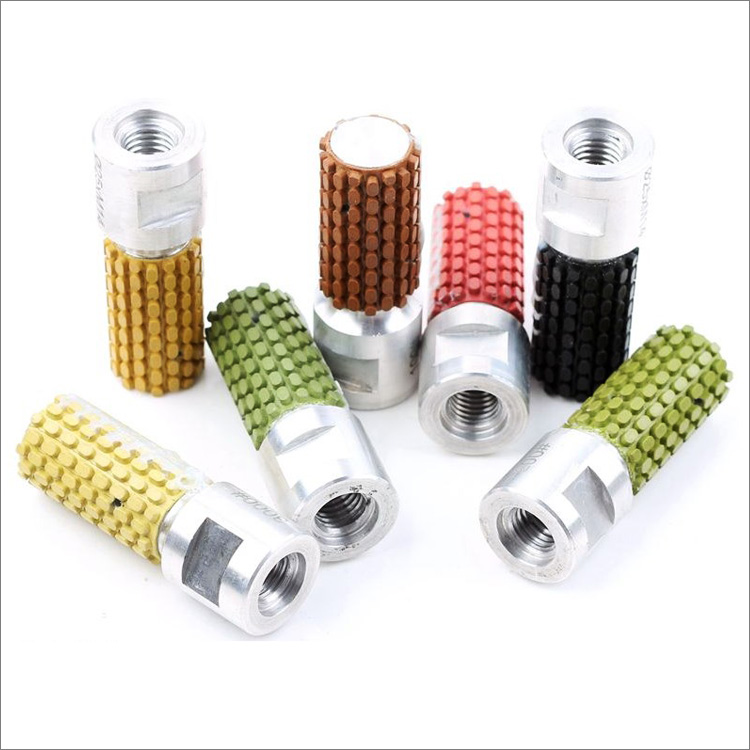 Diamond finger bits for stone polishing - resin bond