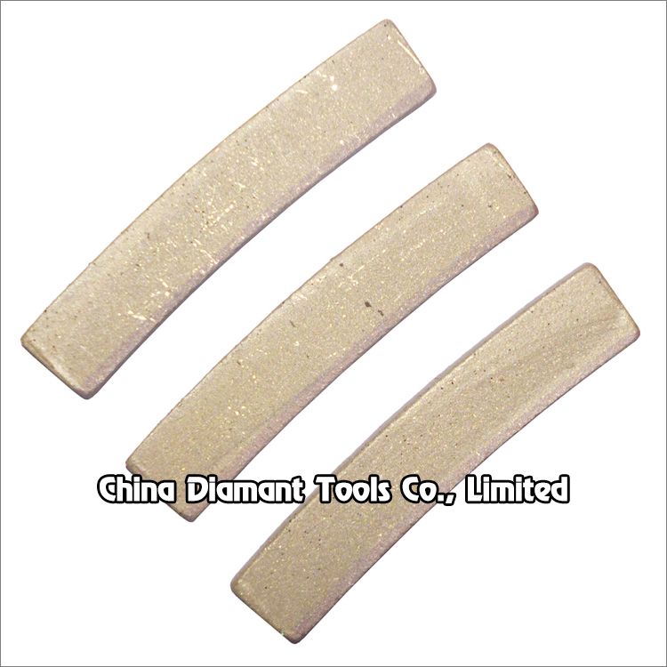 Diamond segments of circular saw blade for marble soft stone cutting - fan shape